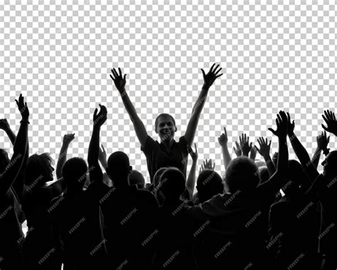Silhouette of a party audience in black | Premium AI-generated PSD