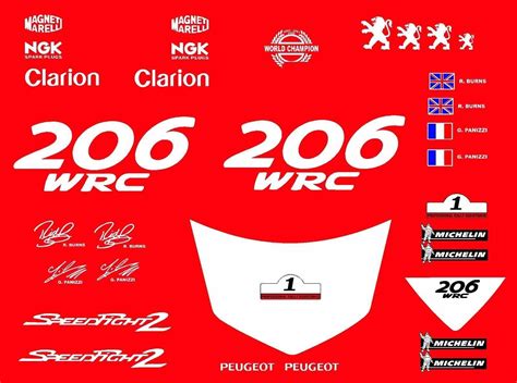 Zen Graphics Peugeot Speed Fight Wrc Replacement Decals Stickers