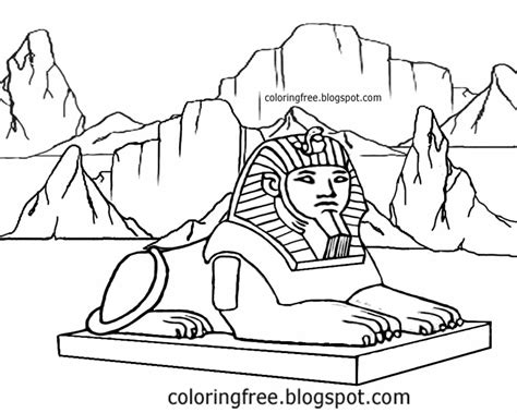 Sphinx With Color Coloring Pages