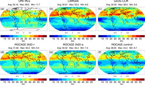 Tropospheric Ozone Column Averaged Over March April May From