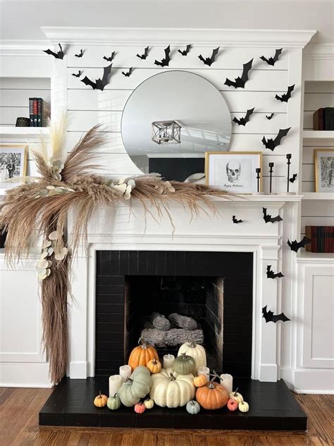 31 Halloween-Inspired Fireplace Mantles