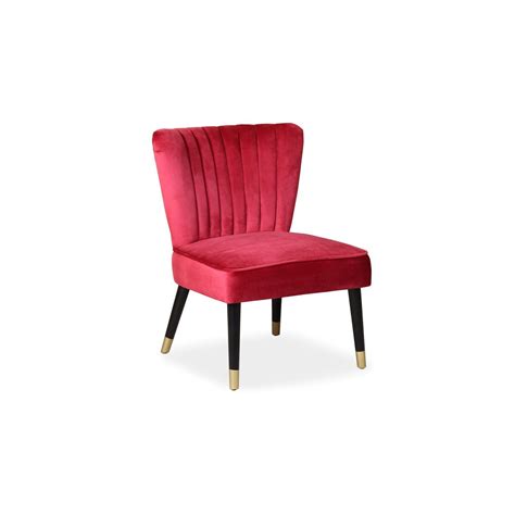 Paris Prix Fauteuil Stri Design En Velours Liam Cm Rouge Prix