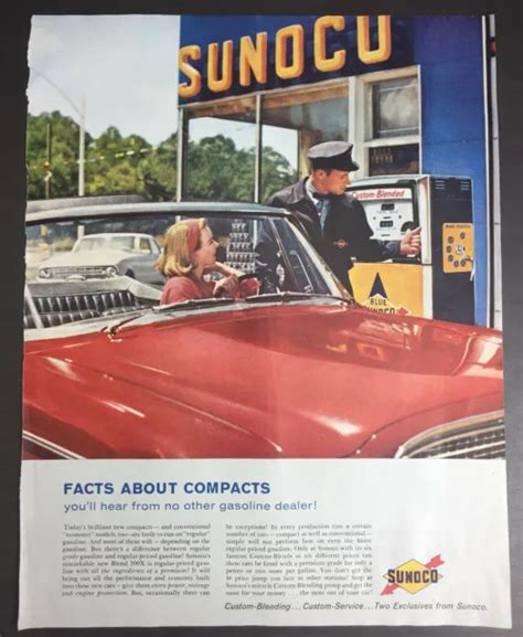 Vintage Sunoco Gas Oil Service Station Lady Driver Pump Attendant