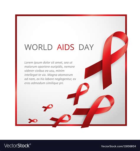 Aids Awareness World Day Concept Royalty Free Vector Image