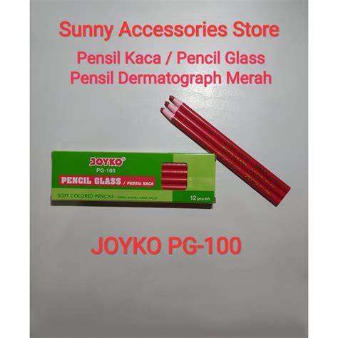 Jual Pensil Kaca Pencil Glass Pensil Dermatograph Merah Joyko Pg