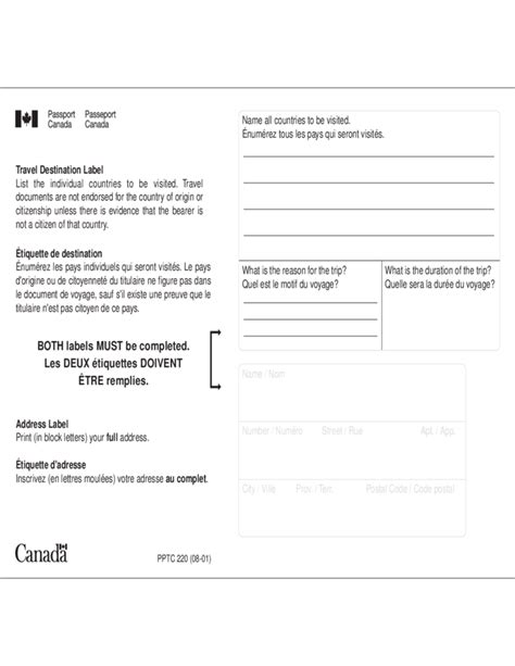 Adult Travel Document Application Canada Free Download