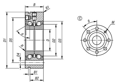 Expanded Bearing Engineering Drawing Stock Vector Image Art Alamy