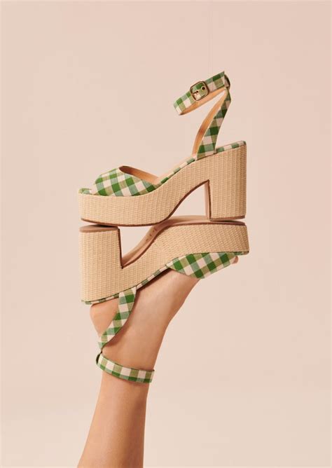 Karelle Green Gingham Sandals TARA JARMON