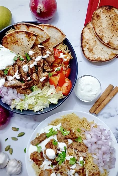 One Pot Chicken Shawarma Rice Recipe With Garlic Sauce