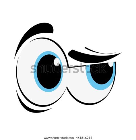 Flat Design Side Eye Cartoon Eyes Stock Vector (Royalty Free) 461816215