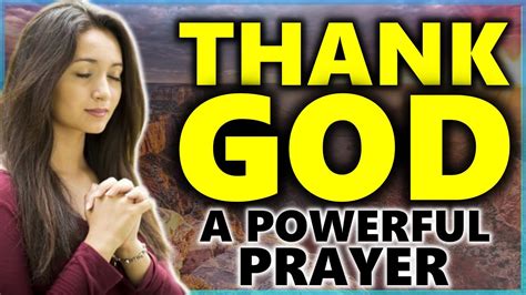 🙏prayer For Thanking God Prayer For Thanksgiving Youtube