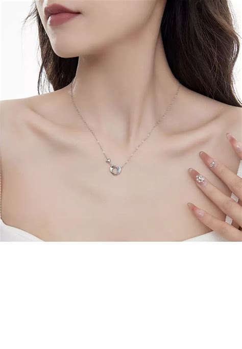 Buy Glamorousky Sterling Silver Fashion Simple Hollow Heart Pendant