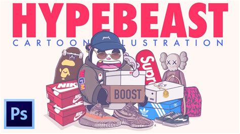 How To Draw A Hypebeast Cartoon In Photoshop Youtube