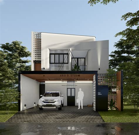 Elegansi Modern Dalam Desain Rumah 2 Lantai Minimalis Arsi D Studio