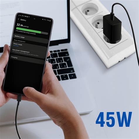 Chargeur Secteur Usb C Samsung Original 45w Câble Usb C Vers Usb C Super Fast Charging 20