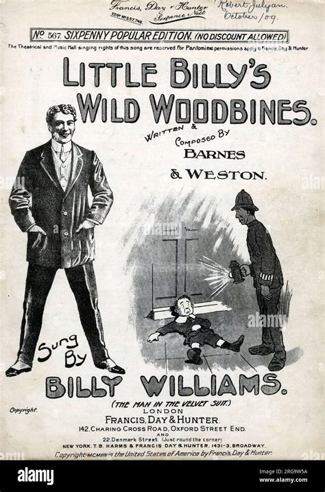 Music cover, Little Billy's Wild Woodbines - written and composed by ...