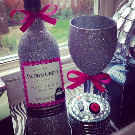 Glitter Wine Bottle Must Havex Glitter Wine Bottles Decorated Wine Glasses Glitter Wine