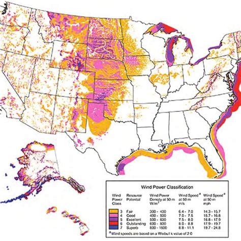 U.S. Wind Resource Map US wind resource map provided by the Wind ...