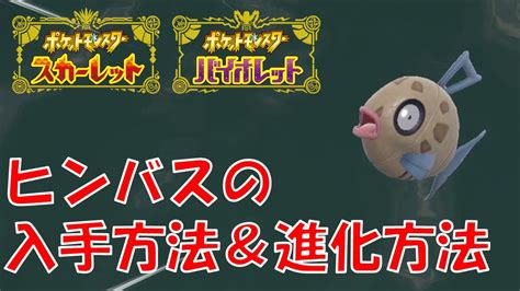 【ポケモンsv】ヒンバスの入手方法＆ミロカロスへの進化方法を丁寧に解説！ Youtube