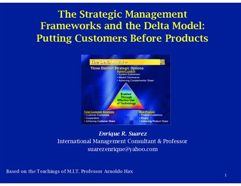 PDF: Delta Model Framework - Strategy Selection and Competencies ...