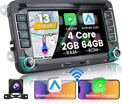 2GB 64GB Hikity Android Autoradio für VW Golf Polo T5 Tiguan Caddy