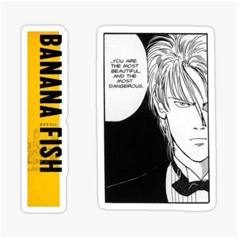 Banana Fish Sticker by KassV1019 Redbubble Diseño de pegatina