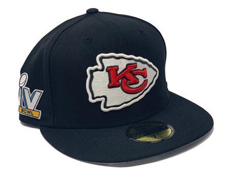 KANSAS CITY CHIEFS 55TH SUPER BOWL ON FIELD BLACK NEW ERA FITTED HAT ...