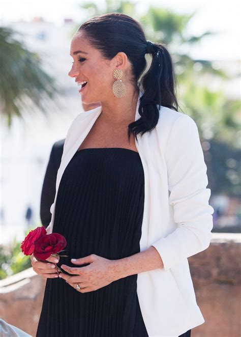 Pregnant Meghan Markle At Andalusian Gardens In Rabat 02252019