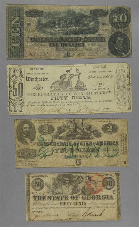 Lot Confederate Banknotes 4