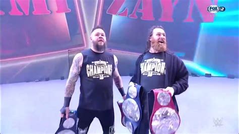 Entrada Kevin Owens And Sami Zayn Nuevos Campeones En Parejas Unificados