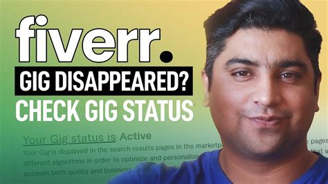 Fiverr Gig Disappeared From Search How To Check Gig Status Fiverr