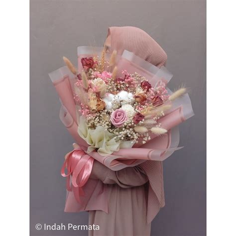 Jual Dried Flower Bouquet Buket Bouquet Bucket Bunga Kering Sabun