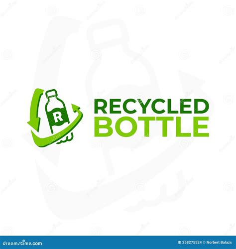 Recycled Bottle Icon Plastic Recycling Logo Template Stock Vector