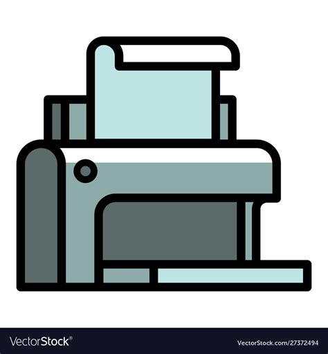 Plastic Printer Icon Outline Style Royalty Free Vector Image