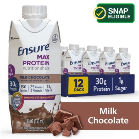 Ensure Max Protein Milk Chocolate Nutrition Shakes Bottles Fl