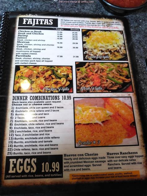 Menu at Guadalajara Mexican Restaurant, Altoona