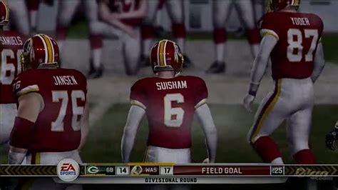 Madden Nfl 10 Xbox 360 Gameplay Nfc Divisonal Packers Vs Redskins Ign