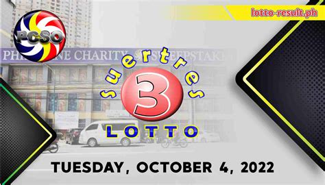 SWERTRES RESULT Today Tuesday October 4 2022 Official PCSO Lotto