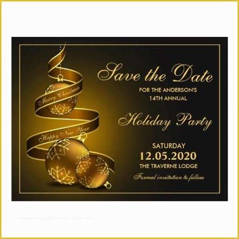 Holiday Save the Date Free Templates Of Elegant Christmas and Holiday ...