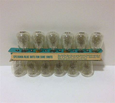 Vintage Flashbulbs Sylvania Blue Dot New Old Stock M3 12 Clear Etsy