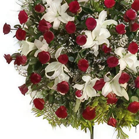 💐 Indonesia Floral Sphere - Roses and Lilies for funeral - Flower ...