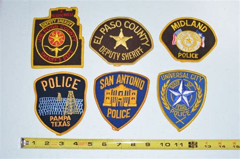 Texas Police Department Vintage Embroidered Patches Uniform | Etsy