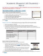 Academic Blueprint Part Ii As Students Docx Academic Blueprint As