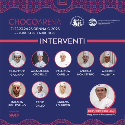 Sigep 2023 Eventi Cna Show Cooking Alla Chocoarena Dal 21 Al 25