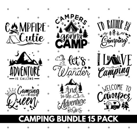 CAMPING svg Bundle, Camping Clipart, Camping svg cut files f - Inspire ...