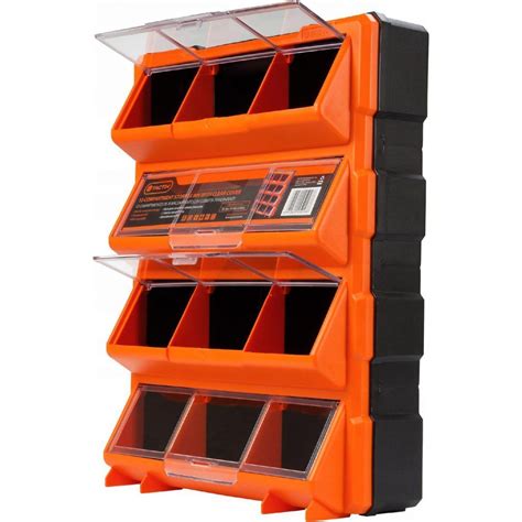 Gavetero Organizador TACTIX Tapas Rebatibles 12 Cajones 46x36x12 Cm