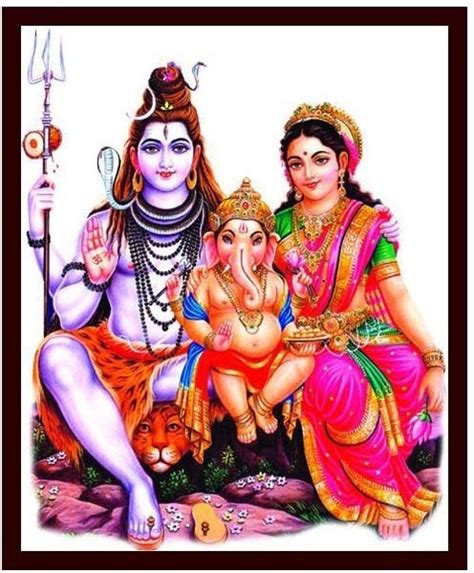 Lord Shiva and Parvathi and Ganesha - 8 Canvas Art - Religious posters ...