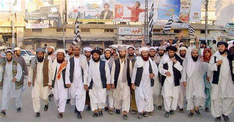 Activists Of Jamiat Ulema E Islam Jui F Hold Party Flags Protest