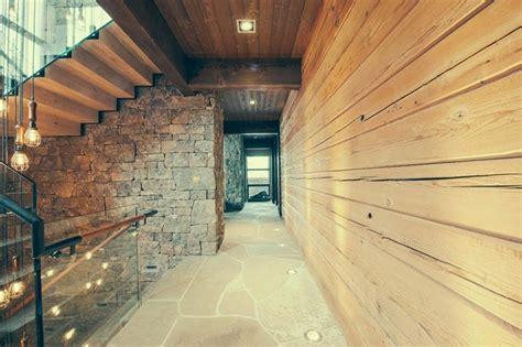 Mountain Cabin Rustic Hallway And Landing Calgary By Mckinley