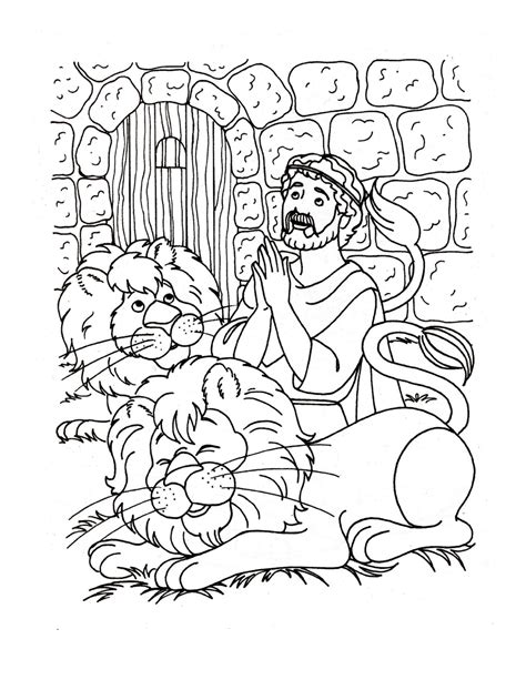 Daniel In The Lion Den Coloring Pages Coloring Home